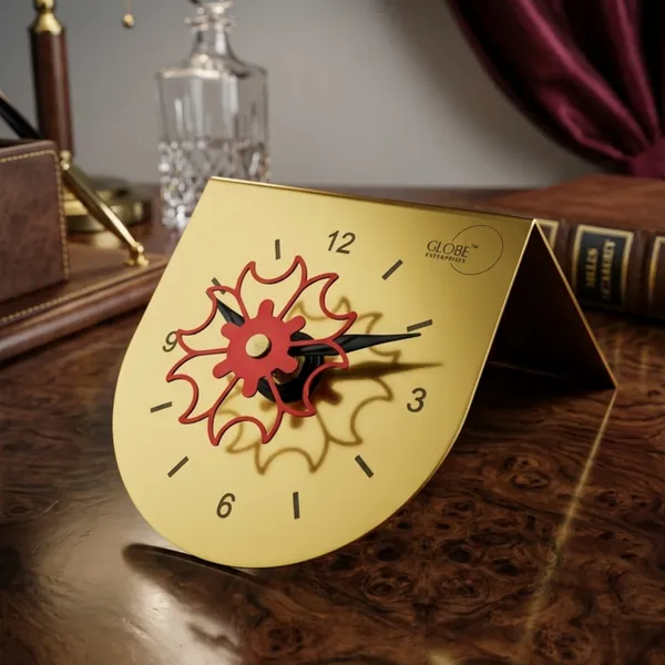 Gold_Metal_Floral_Pattern_Desk_Clock