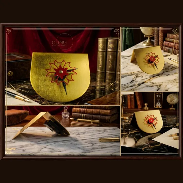 Brass_Floral_Quartz_Desk_Clock