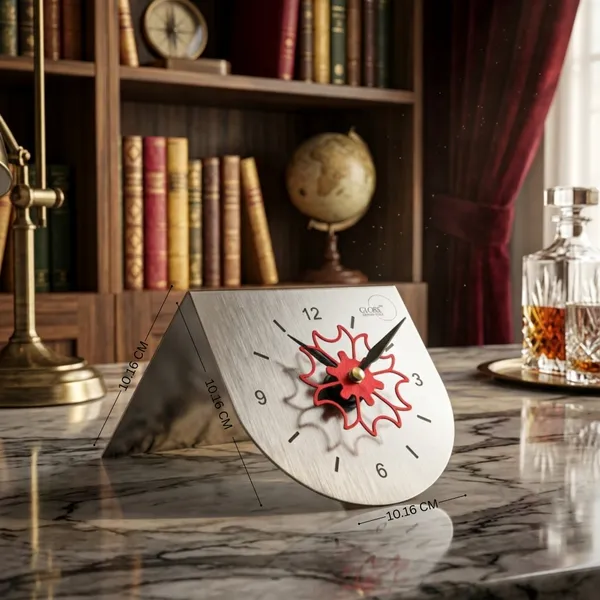 Silver_Metal_Artistic_Floral_Desk_Clock
