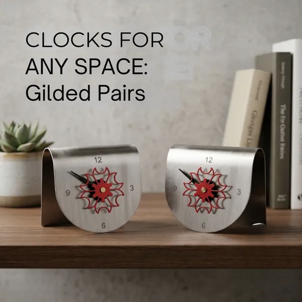 Gilded_Pairs_Modern_Curved_Metal_Desk_Clock_Set_(2_Pieces)_–_Matte_Black,_Gold_&_Silver_Finish