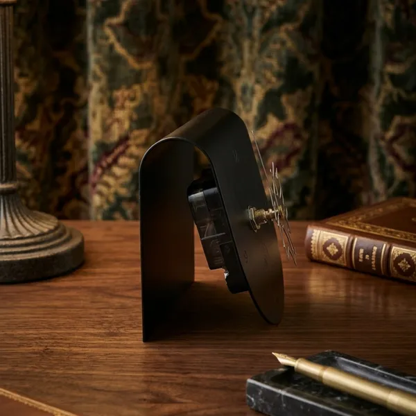 Black_Decorative_Floral_Design_Table_Clock