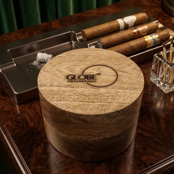 Brown_Wooden_Cigar_Ashtray_With_Stainless_Steel_Bowl