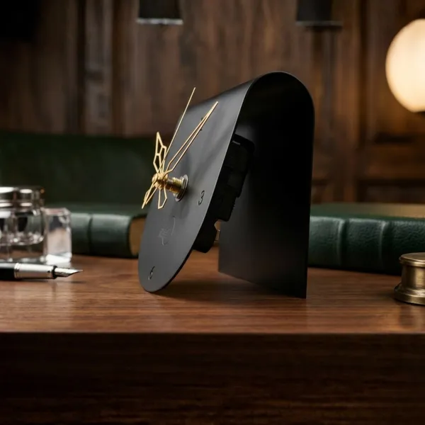 Black_Decorative_Floral_Design_Table_Clock