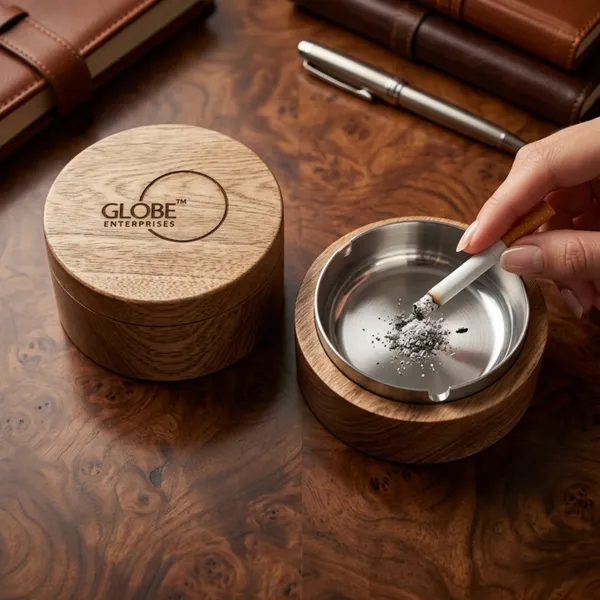 Brown_Wooden_Cigar_Ashtray_With_Stainless_Steel_Bowl