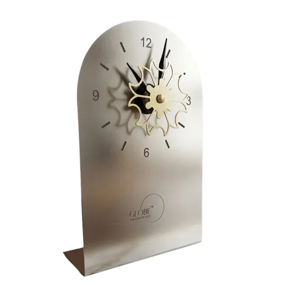 Silver_Globe_Enterprises_Floral_Metal_Desk_Clock