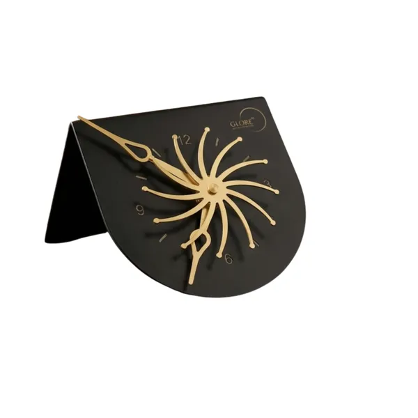 Black_Globe_Floral_Metal_Desk_Clock
