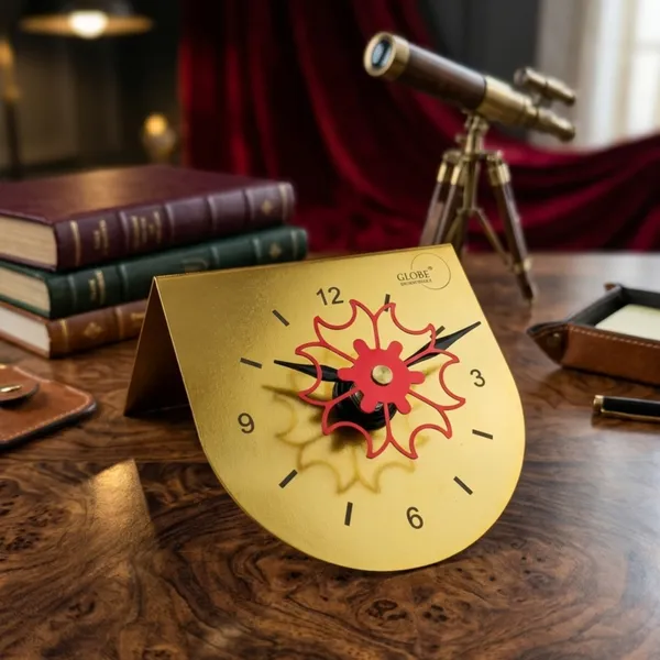 Gold_Metal_Floral_Pattern_Desk_Clock
