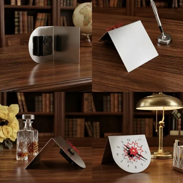 Silver_Metal_Artistic_Floral_Desk_Clock