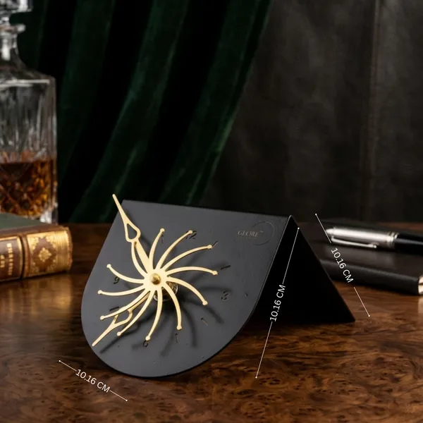 Black_Globe_Floral_Metal_Desk_Clock