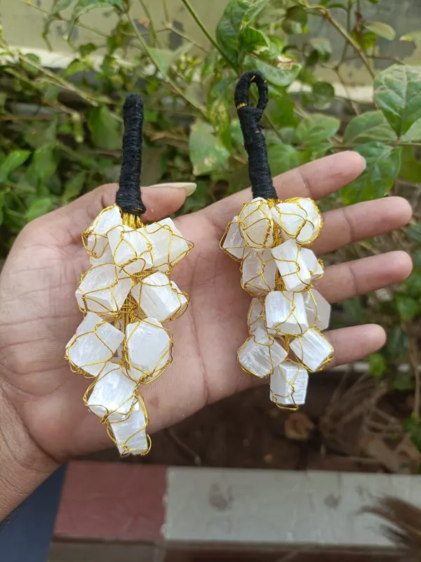 White_Gold_Stone_Wire_Dangle_Earrings_For_Women
