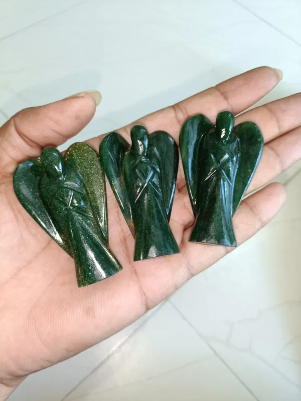 Green_Carved_Stone_Angel_Figurine_Set_Of_3
