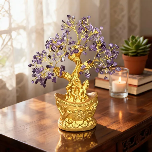 Gold-Tone_Metal_Purple_Crystal_Tree_Decorative_Showpiece