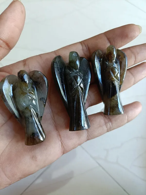 Multicolour_Polished_Stone_Angel_Figurine_Set_Of_3