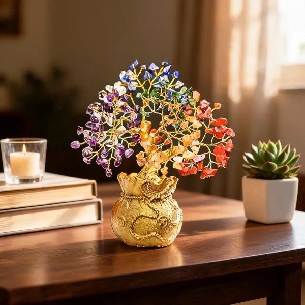 Gold_Tone_Multicolour_Stone_Dragon_Tree_Showpiece