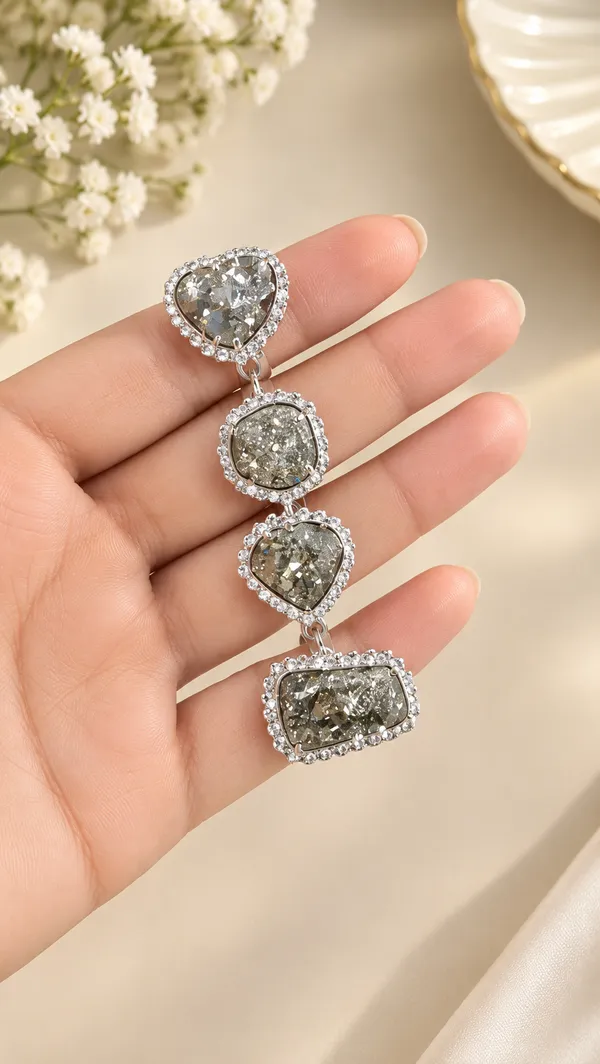 Silver_Tone_Druzy_Stone_Jewellery_For_Women