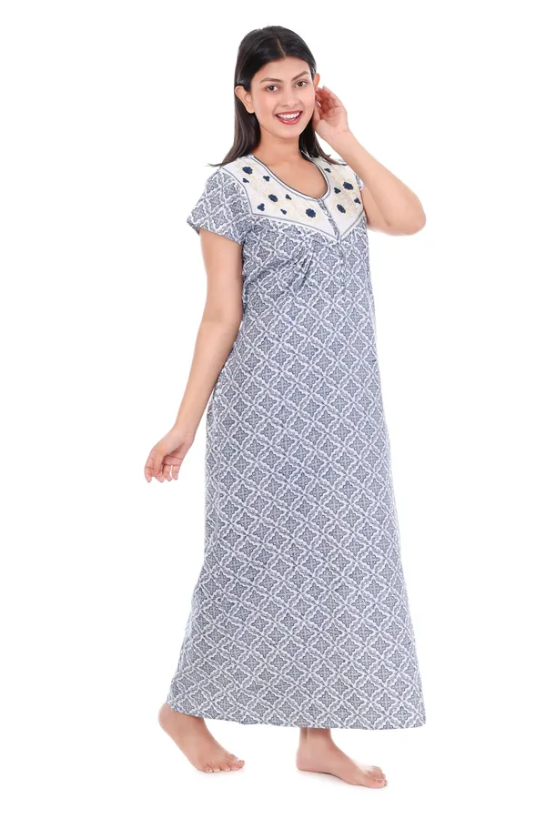 Light_Blue_Cotton_Casual_Nighty_For_Women