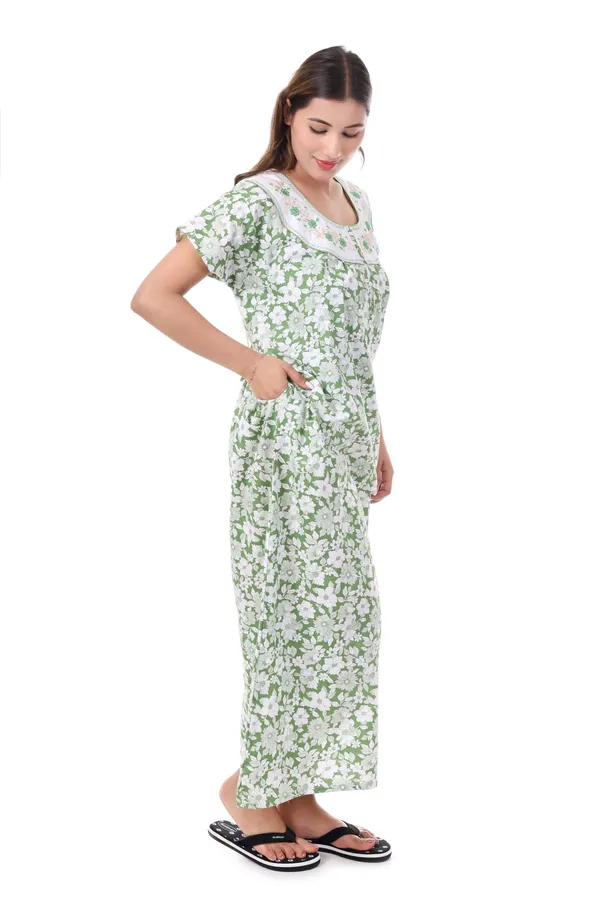 Green_Cotton_Casual_Nighty_For_Women