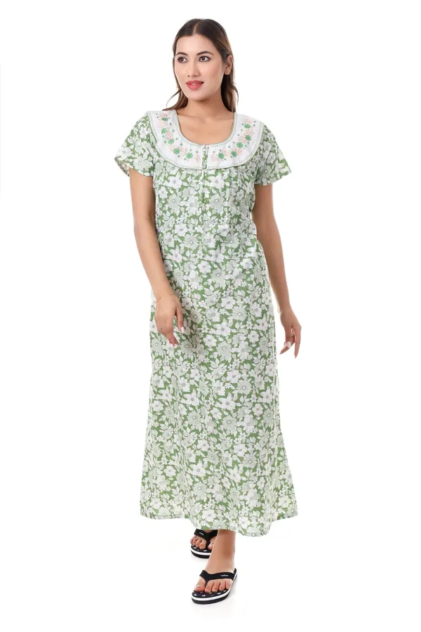 Green_Cotton_Casual_Nighty_For_Women