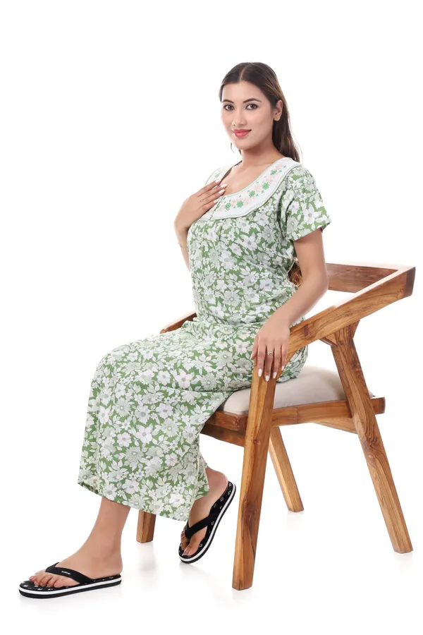 Green_Cotton_Casual_Nighty_For_Women