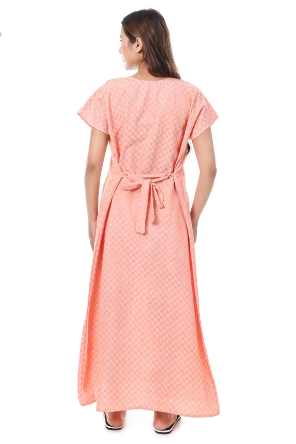 Peach_Cotton_Casual_Nighty_For_Women