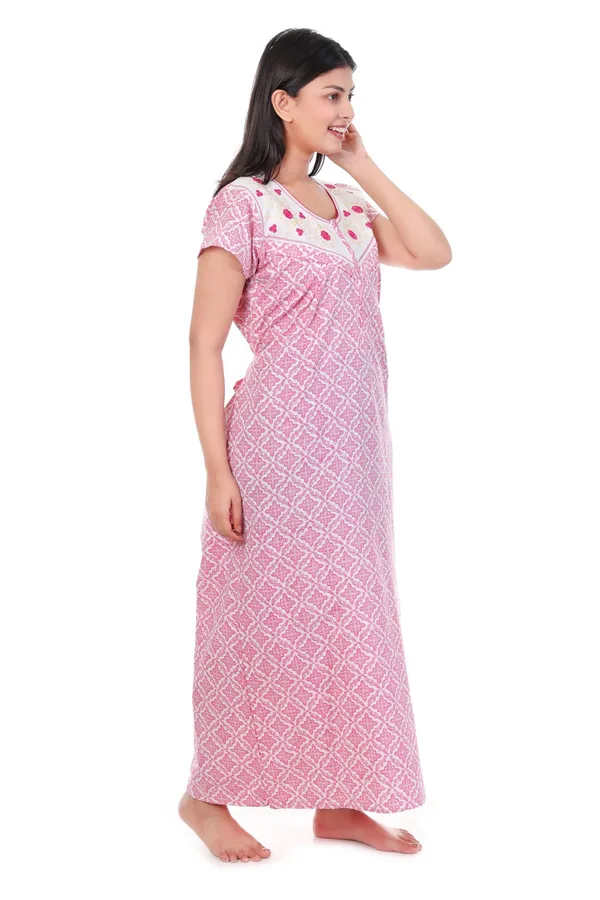 Pink_Cotton_Casual_Nighty_For_Women