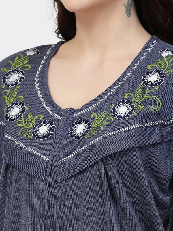 Navy_Blue_Hosiery_Feeding_Nighty_For_Women