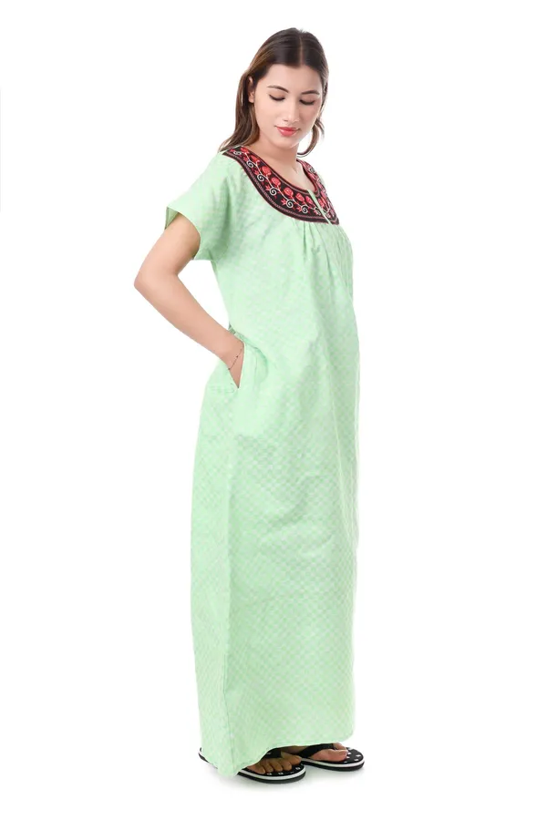 Green_Cotton_Casual_Nighty_For_Women