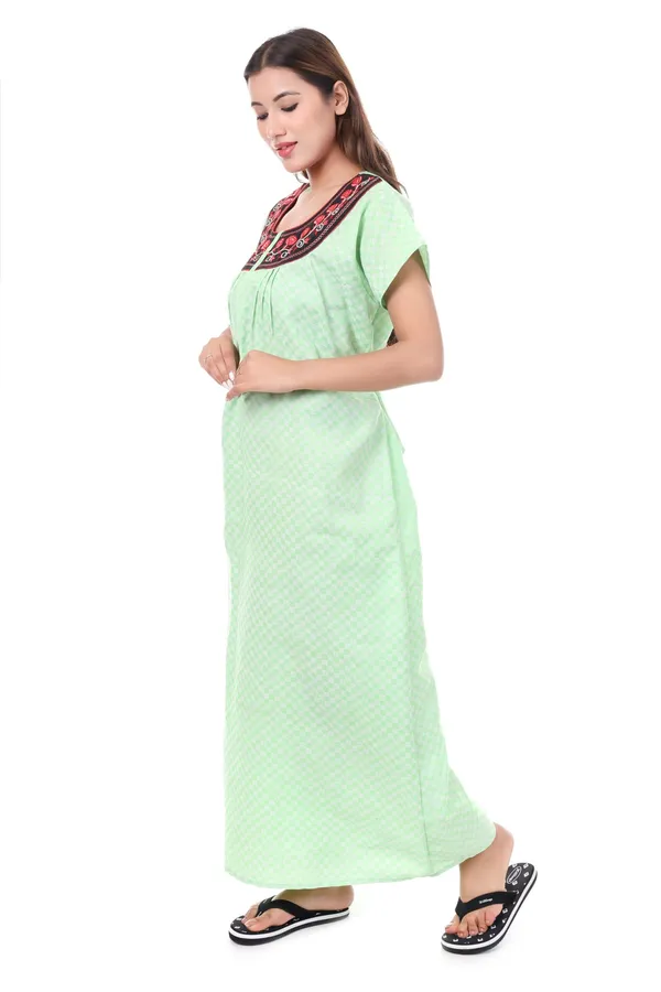 Green_Cotton_Casual_Nighty_For_Women