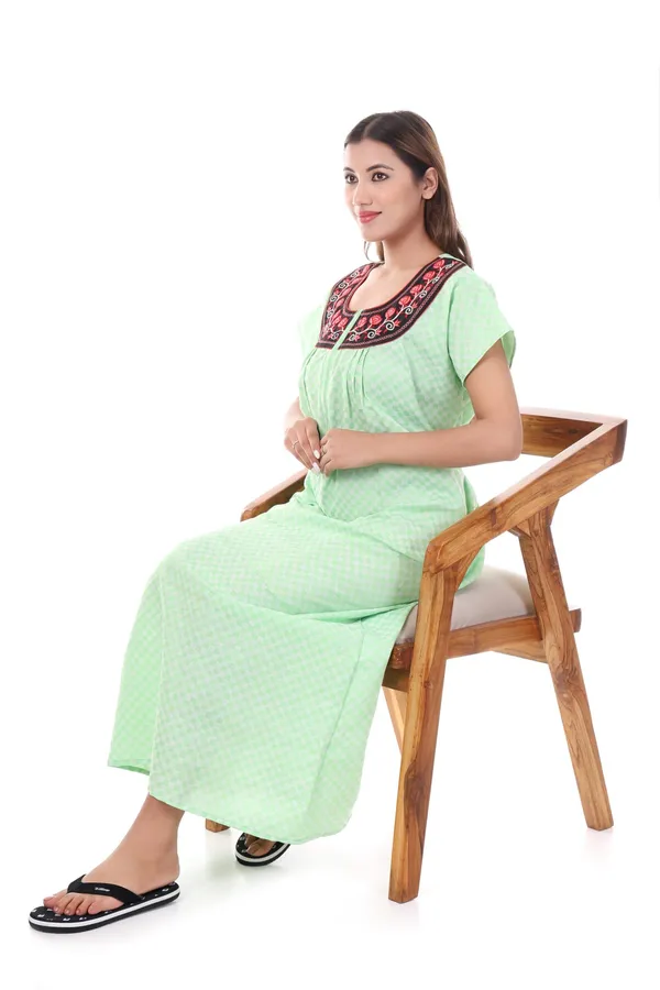 Green_Cotton_Casual_Nighty_For_Women
