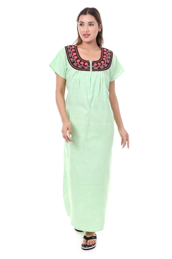 Green_Cotton_Casual_Nighty_For_Women