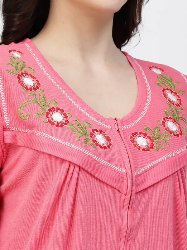 Pink_Hosiery_Casual_Feeding_Nighty_For_Women