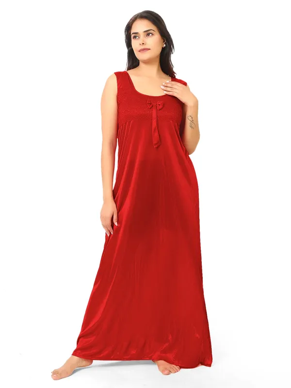 Maroon_Satin_Nighty