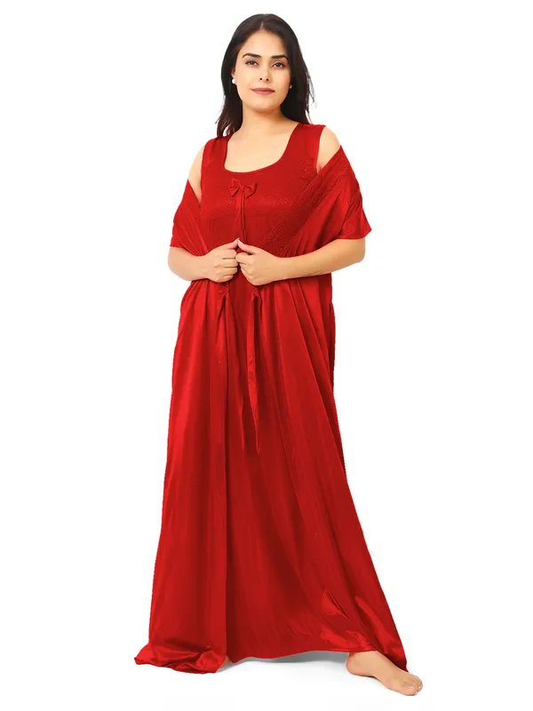 Maroon_Satin_Nighty