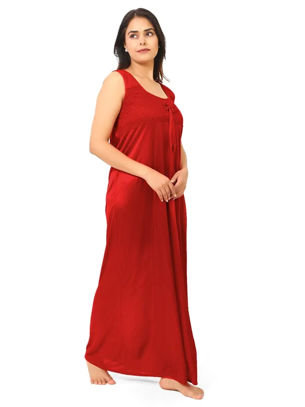 Maroon_Satin_Nighty