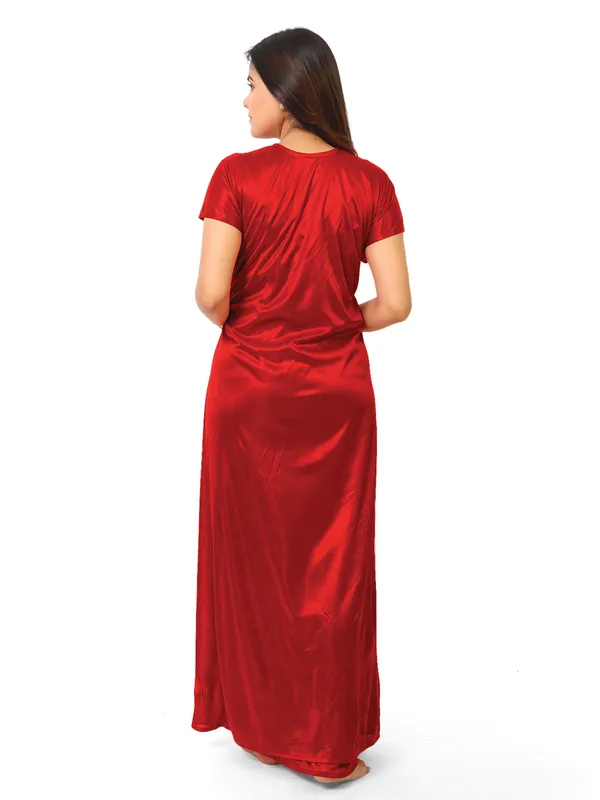 Maroon_Satin_Nighty_For_Women