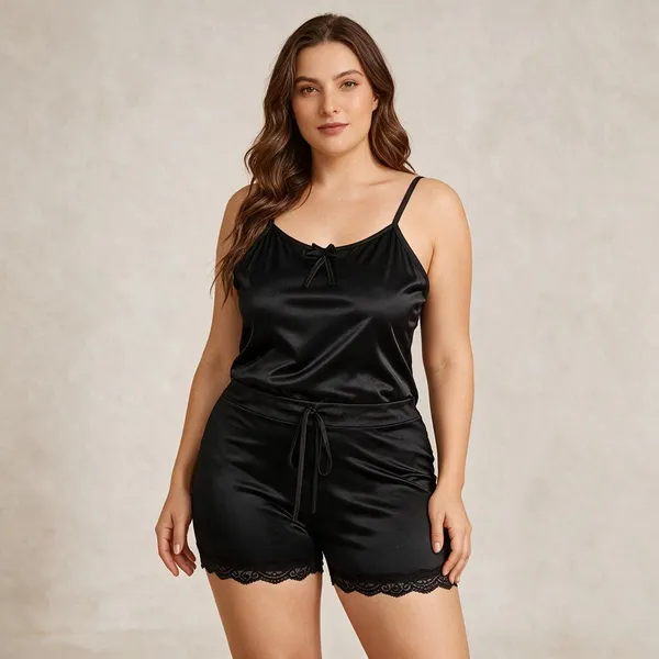 Black_Satin_Nightwear_Set_For_Women