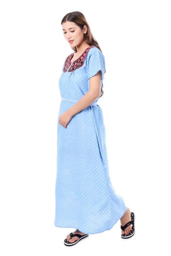 Blue_Cotton_Casual_Nighty_For_Women