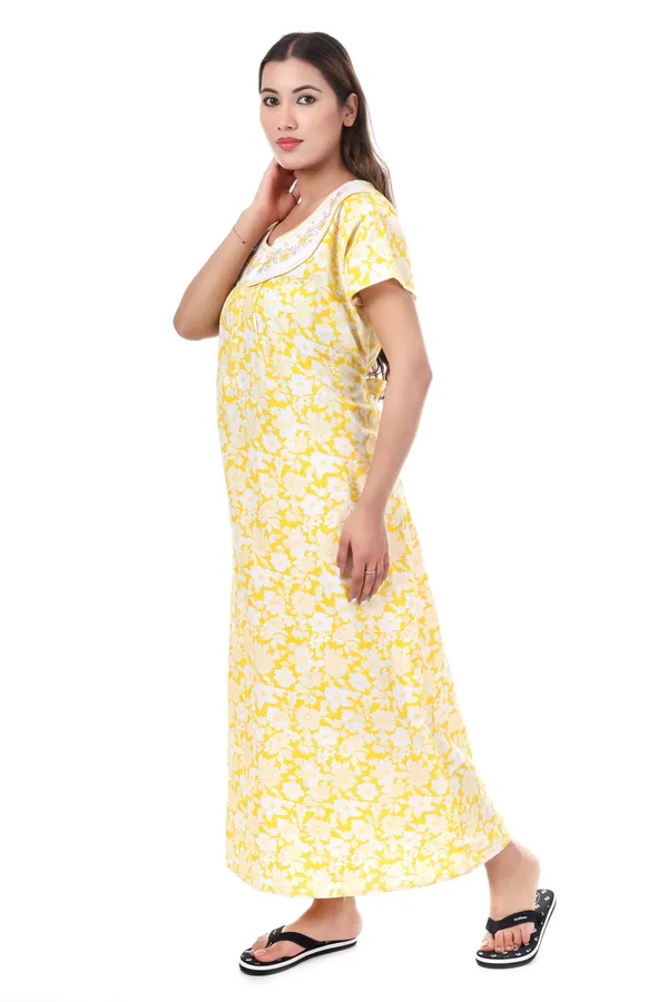 Yellow_Cotton_Casual_Nighty_For_Women