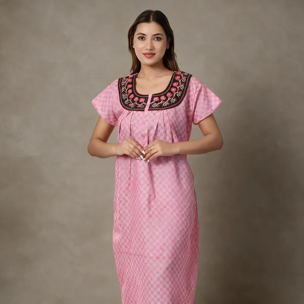 Rose_Pink_Cotton_Casual_Nighty_For_Women