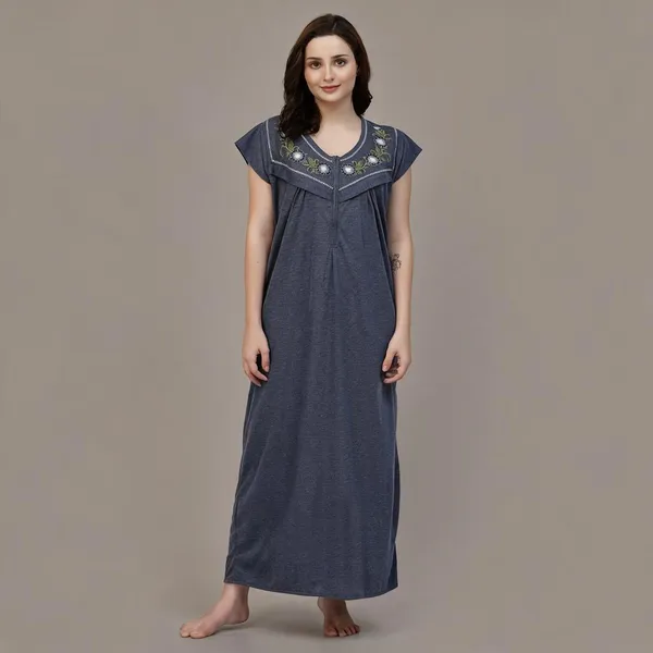Navy_Blue_Hosiery_Feeding_Nighty_For_Women