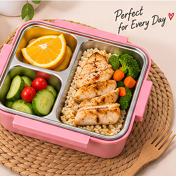 Leak-Proof_3-Slot_Stainless_Steel_Lunch_Box_with_Cutlery_|_750ml_Compartment_Bento_Box_for_Kids_&_Adults