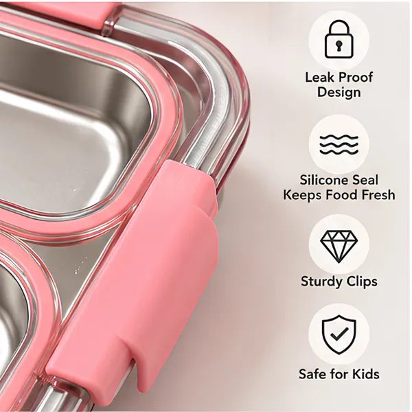 4_Slot_Steel_Lunch_Box_|_Spoon_&_Chopstick_|_Portable_&_Leak-proof_|_Yellow_|_900ml