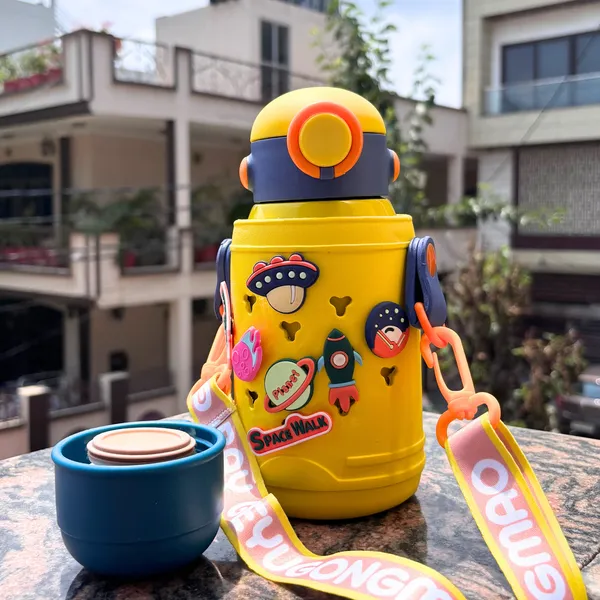 Space_Themed_Insulated_Bottle_500ml_Yellow