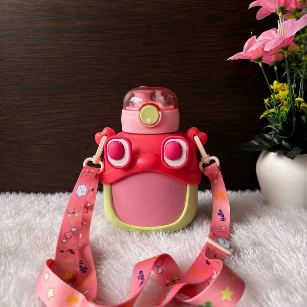 Cute_Cartoon_Insulated_Water_Bottle_600ml_Pink