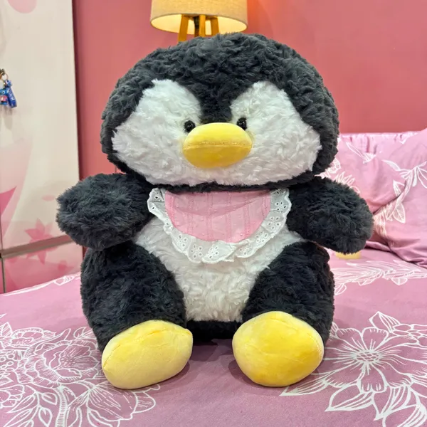 Penguin_Plushie_with_Bib_|_Large_size_|_45cm_height
