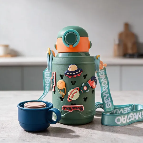 Space_Themed_Insulated_Bottle_500ml_Green