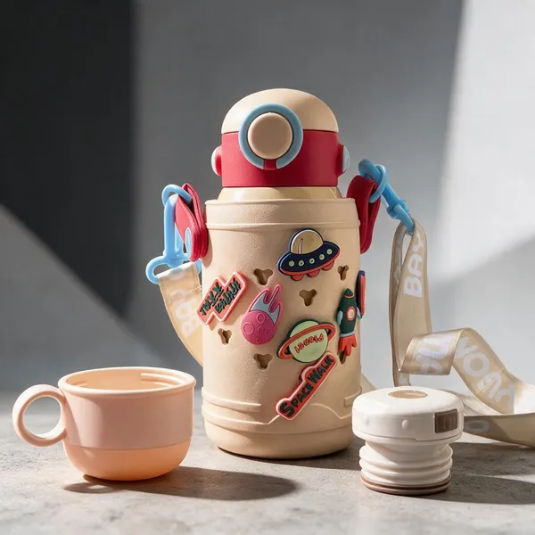 Space_Themed_Insulated_Bottle_500ml_Beige