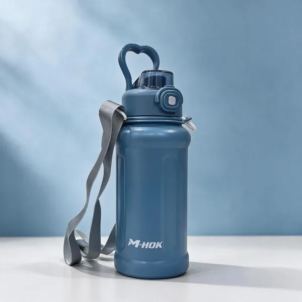 Insulated_Water_Bottle_With_Straw_Strap_850_Ml_Blue