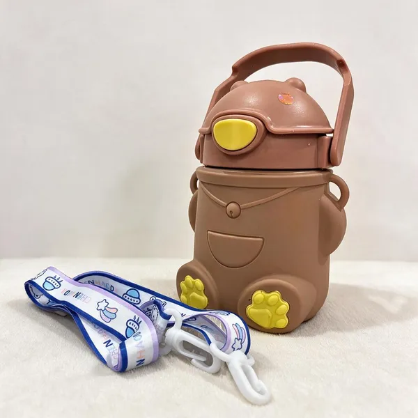 Doraemon_Insulated_Bottle_With_Silicone_Cover_400ml_Brown