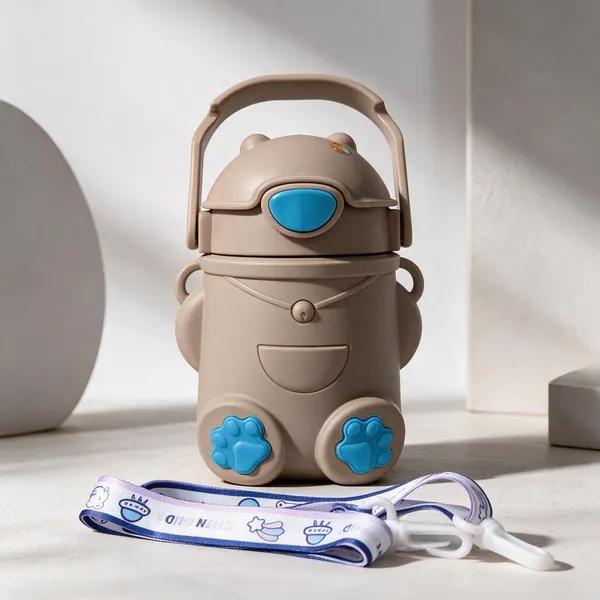 Doraemon_Insulated_Bottle_With_Silicone_Cover_400ml_Grey